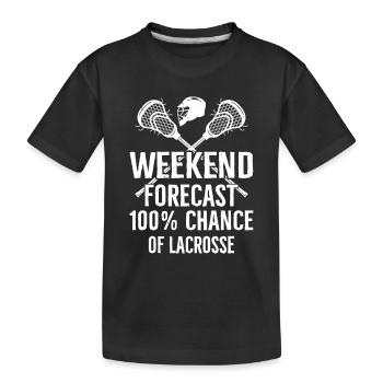 Prévisions du week-end 100% de chances de crosse - T-shirt bio Premium Enfant - noir - Devant