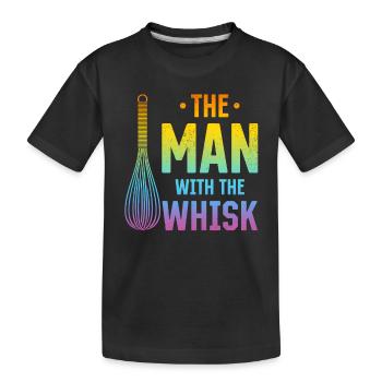 The Man With The Wisk Culinary Man Restaurant & Ki - Kinder Premium Bio T-Shirt - Schwarz - Vorne