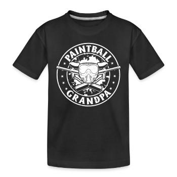 Paintball Papy Joueur de Paintball Grand-père Paintba - T-shirt bio Premium Enfant - noir - Devant