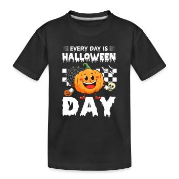 Every Day Is Halloween Day - Funny Pumpkin Hallowe - Kids' Premium Organic T-Shirt - black - Front