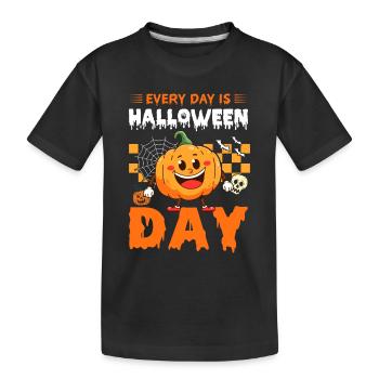 Every Day Is Halloween Day - Halloween Funny Pumpk - Kids' Premium Organic T-Shirt - black - Front