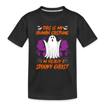Je suis vraiment un fantôme effrayant - Fantôme drôle d’Halloween - T-shirt bio Premium Enfant - noir - Devant