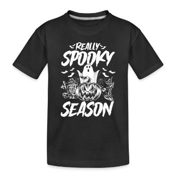 Halloween Really Spooky Season - Funny Halloween P - Kinder Premium Bio T-Shirt - Schwarz - Vorne