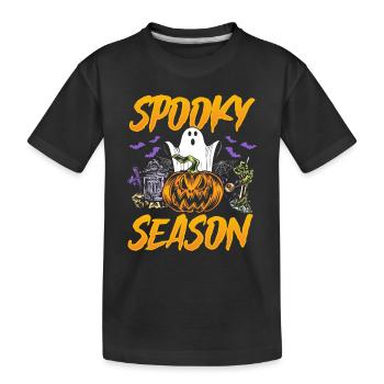 Halloween Spooky Season - Fantôme d’Halloween drôle - T-shirt bio Premium Enfant - noir - Devant