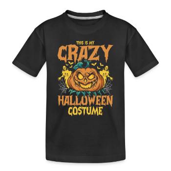 This Is My Crazy Halloween Costume - Halloween Pum - Kids' Premium Organic T-Shirt - black - Front