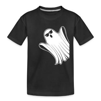 Funny Halloween Party Halloween Ghost - Kids' Premium Organic T-Shirt - black - Front