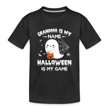 Grand-mère est mon nom Halloween est mon jeu - T-shirt bio Premium Enfant - noir - Devant