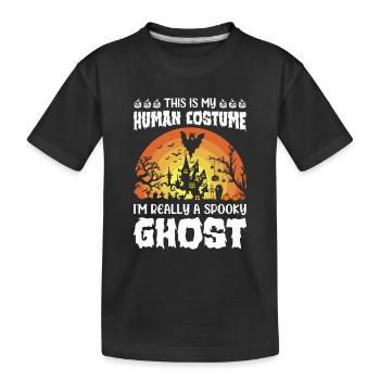 Halloween Ghost Spooky Ghost - Kids' Premium Organic T-Shirt - black - Front