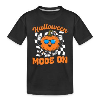 Drôle de citrouille d’Halloween I Mode Halloween activé - T-shirt bio Premium Enfant - noir - Devant