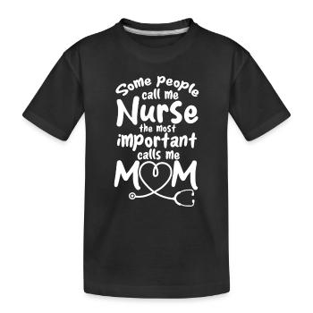 Infirmière gériatrique Maman Infirmière Maman - T-shirt bio Premium Enfant - noir - Devant