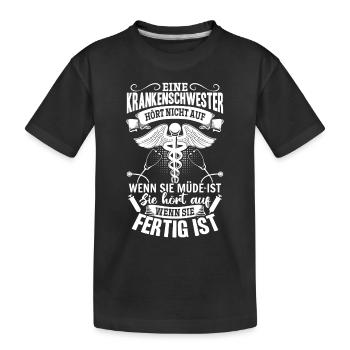 Krankenpfleger Krankenhaus Lustiges Krankenschwest - Kinder Premium Bio T-Shirt - Schwarz - Vorne
