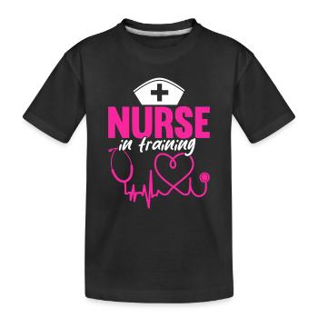 Nurse In Training - Funny Nurse Quotes - Kids' Premium Organic T-Shirt - black - Front