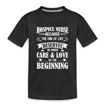 Geriatric Nurse Hospice Nurse - Kids' Premium Organic T-Shirt - black - Front