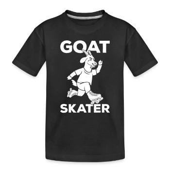 Funny Roller Skater Goat Roller Skating GOAT Skate - Kinder Premium Bio T-Shirt - Schwarz - Vorne