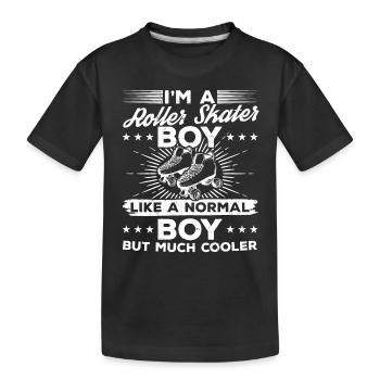 Roller Skating Boy - I'm A Roller Skater Boy - Kids' Premium Organic T-Shirt - black - Front