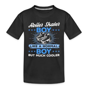 Roller Skates Roller Skating Boy - Roller Skater B - Kinder Premium Bio T-Shirt - Schwarz - Vorne