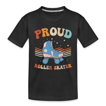 Roller Skating Roller Skater - Proud Roller Skater - Kinder Premium Bio T-Shirt - Schwarz - Vorne