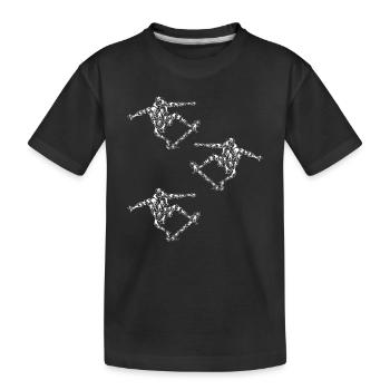 Skateboarder Silhouette Skatepark Skateboarding Si - Kids' Premium Organic T-Shirt - black - Front