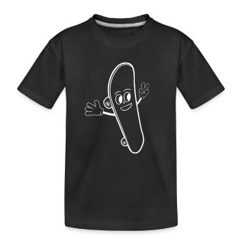 Funny Skateboard Funny Skateboarding - Kinder Premium Bio T-Shirt - Schwarz - Vorne