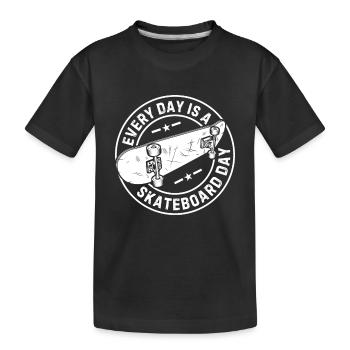 Chaque jour est une journée de skateboard - Skatepark Skateboa - T-shirt bio Premium Enfant - noir - Devant
