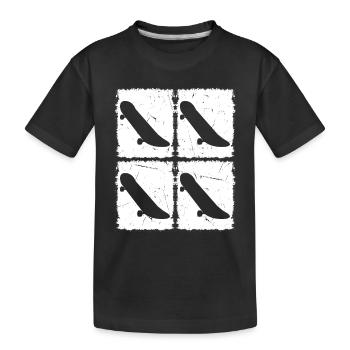 Retro Skateboarding Retro Skateboard Retro Skatebo - Kinder Premium Bio T-Shirt - Schwarz - Vorne