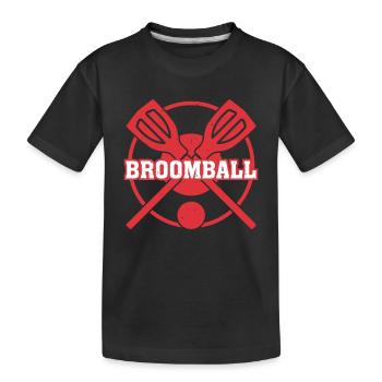 Bâton de ballon-balai Jouer au ballon-balai Joueur de ballon-balai - T-shirt bio Premium Enfant - noir - Devant