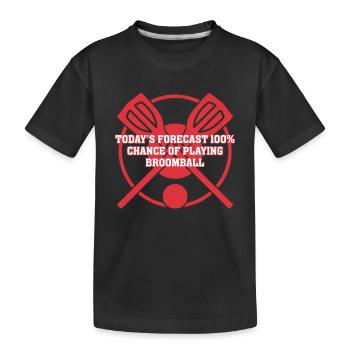 Funny Broomball - 100% de chances de jouer au ballon-balai - T-shirt bio Premium Enfant - noir - Devant