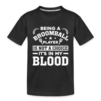 Jouer au ballon-balai Dire joueur de ballon-balai - T-shirt bio Premium Enfant - noir - Devant