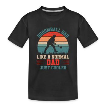 Papa ballon à balai comme un papa normal juste plus cool - T-shirt bio Premium Enfant - noir - Devant