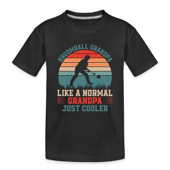 Grand-père de ballon-balai comme un grand-père normal Juste cool - T-shirt bio Premium Enfant - noir - Devant