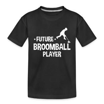 Futur joueur de ballon-balai Enfants Ballon-balai Enfants - T-shirt bio Premium Enfant - noir - Devant