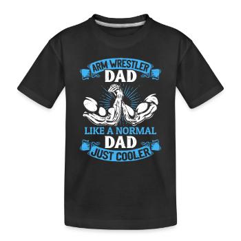Bras de fer Papa Bras De Fer Papa Armwrestling Da - T-shirt bio Premium Enfant - noir - Devant