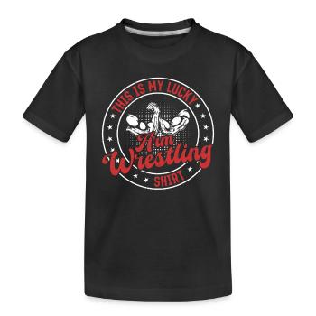 C’est mon bras de fer chanceux chemise bras de fer - T-shirt bio Premium Enfant - noir - Devant