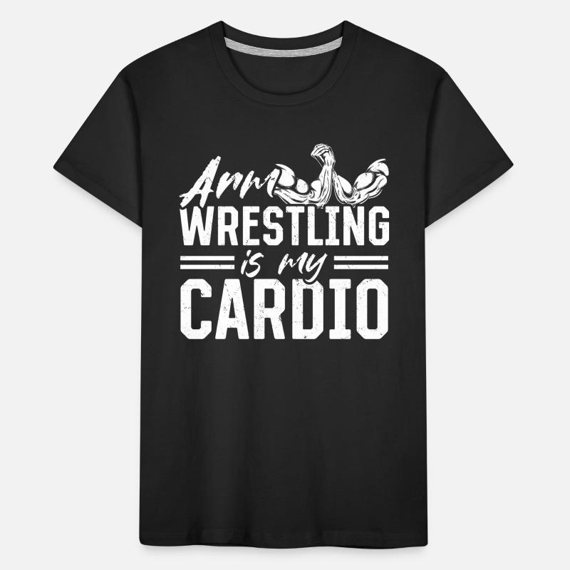 Le bras de fer est mon cardio - Bras de fer amusant T-shirt bio Premium Enfant