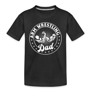 bras de fer papa bras de fer bras de fer papa - T-shirt bio Premium Enfant - noir - Devant