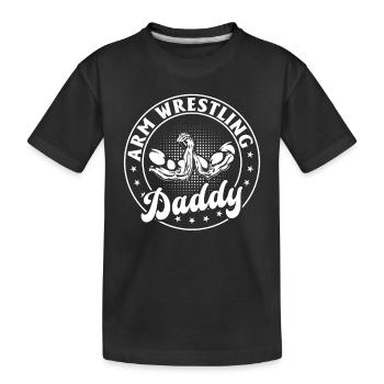 bras de fer papa bras de fer bras de fer papa - T-shirt bio Premium Enfant - noir - Devant