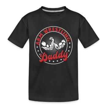 Bras de fer Papa Bras de fer Bras de fer Papa - T-shirt bio Premium Enfant - noir - Devant