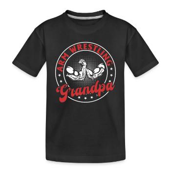 Arm Wrestler Grandpa Armwrestling Arm Wrestling Gr - Kids' Premium Organic T-Shirt - black - Front