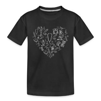 Nurse Heart Doctor Heart Doctor Equipment - Kinder Premium Bio T-Shirt - Schwarz - Vorne