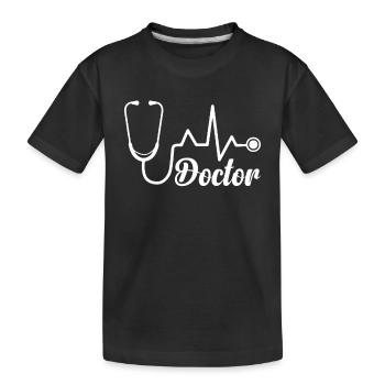 Doctor Stethoscope Emergency Doctor Hospital Docto - Kinder Premium Bio T-Shirt - Schwarz - Vorne