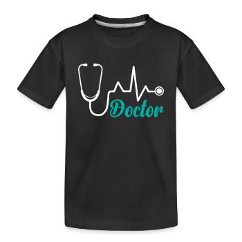 Emergency Doctor Hospital Doctor Doctor Stethoscop - Kinder Premium Bio T-Shirt - Schwarz - Vorne