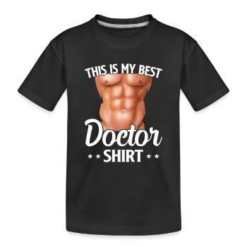 C’est mon meilleur médecin chemise drôle médecin médical - T-shirt bio Premium Enfant - noir - Devant