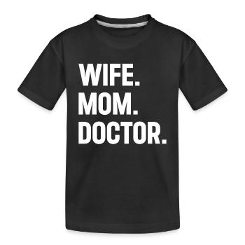 Emergency Doctor Mama - Wife Mom Doctor - Kinder Premium Bio T-Shirt - Schwarz - Vorne
