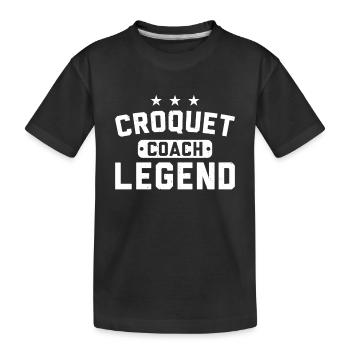Croquet Player Croquet Coach Legend - Kids' Premium Organic T-Shirt - black - Front