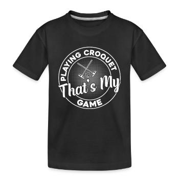 Jouer au croquet, c’est mon jeu - Croquet Player - T-shirt bio Premium Enfant - noir - Devant