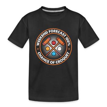 Joueur de croquet - Prévisions du week-end 100% de chances de C - T-shirt bio Premium Enfant - noir - Devant