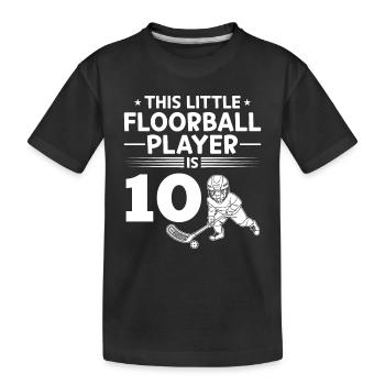 10e anniversaire Floorball Joueur Enfants Floorball Play - T-shirt bio Premium Enfant - noir - Devant