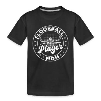 Floorball Player Mom Floorball Game Floorball Mama - Kinder Premium Bio T-Shirt - Schwarz - Vorne