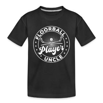Joueur de floorball oncle jeu de floorball Floorball Un - T-shirt bio Premium Enfant - noir - Devant