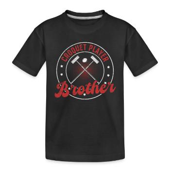 Croquet Game Croquet Brother - Croquet Player Bread - Kids' Premium Organic T-Shirt - black - Front
